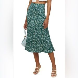 Reformation Bea midi skirt in Floral print Saskia size 2
